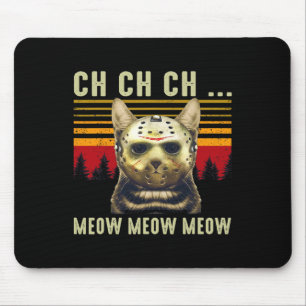 Ch Ch Ch Meow Meow Beängstigender Freitagskasten H Mousepad
