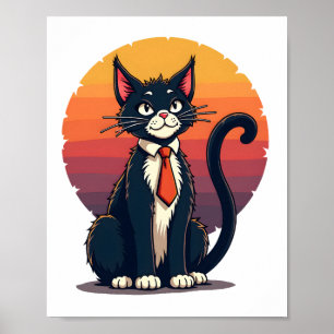 Ch Ch Ch Miau Miau Gruseliger Halloween-Kostüm-Kat Poster