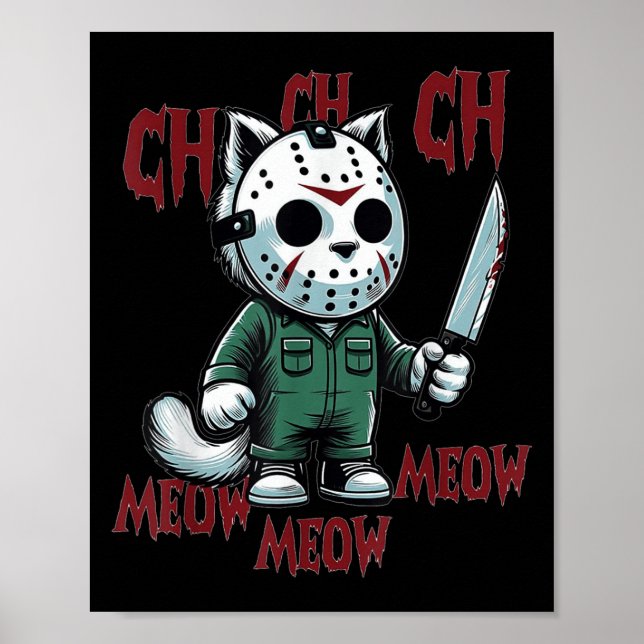 Ch Ch Meow Meow Meow - Cat Movie Horror Poster (Vorne)