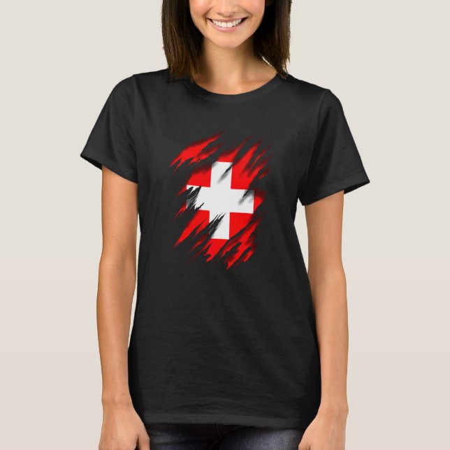 Ch Che Swi Schweiz Flag Schweiz T-Shirt (Vorderseite)