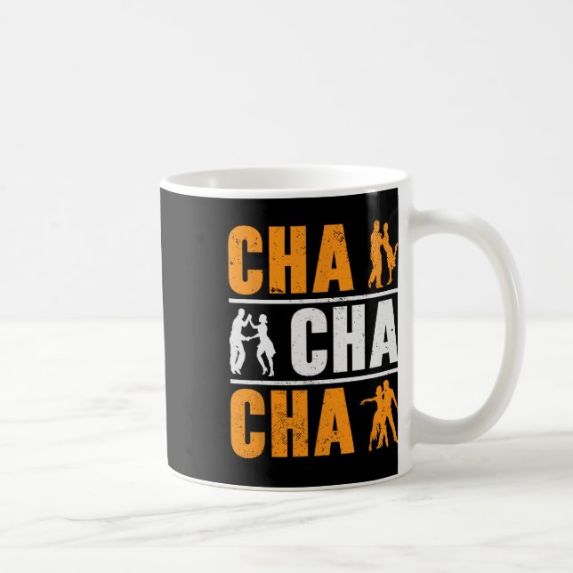 Cha Cha Cha Dancer Tanz Kubanischer Tanz Kaffeetasse (Rechts)