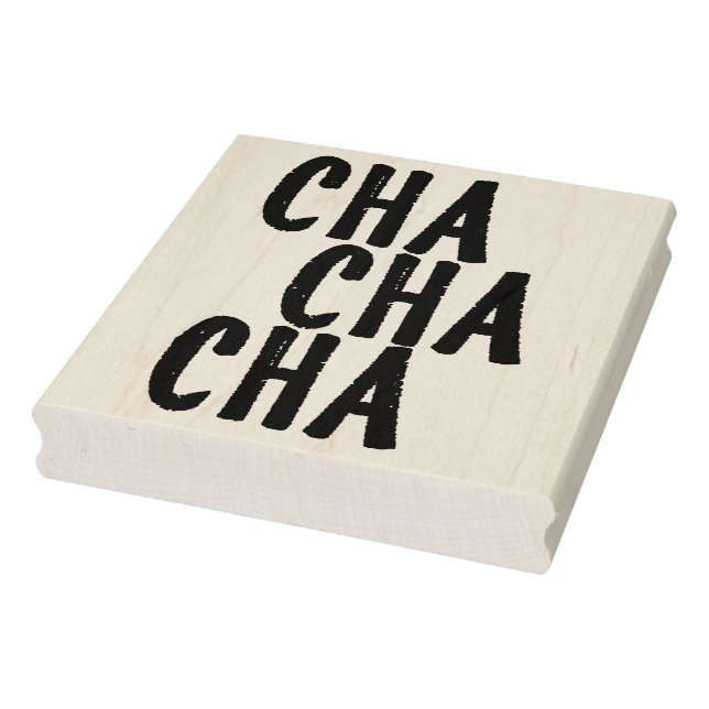 Cha Cha Retro Rubber Art Briefmarke Gummistempel (Stempel)