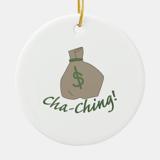 Cha-Ching-Tasche Keramikornament (Vorne)