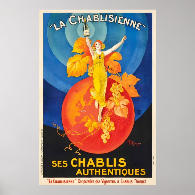 Chablis-Essen und Trinken Poster von Leonetto (Vorne)