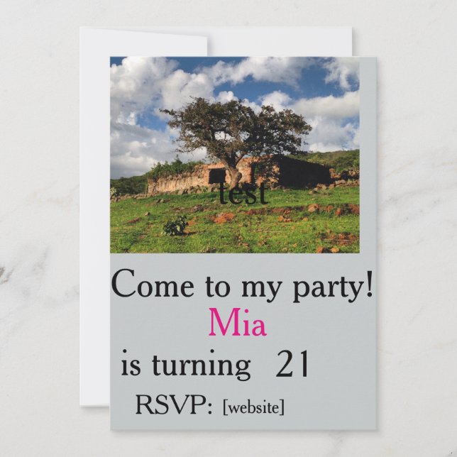 chacharas Einladungs-Schablonenfelder Einladung (Vorderseite)