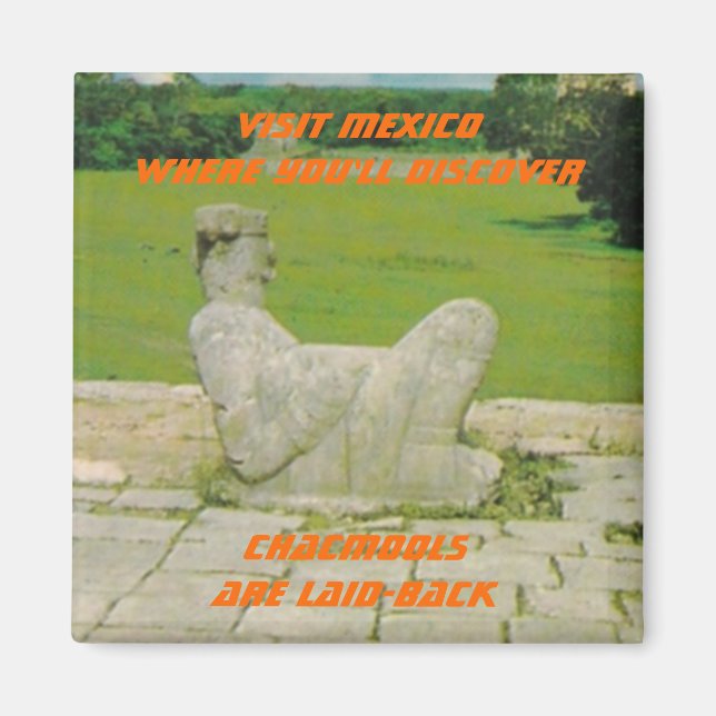 CHACMOOL CHAC MOOL SOUVENIR MAGNET MEXICO REISE (Vorne)