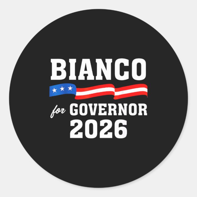 Chad Bianco For Governor Of California 2026  Runder Aufkleber (Vorderseite)