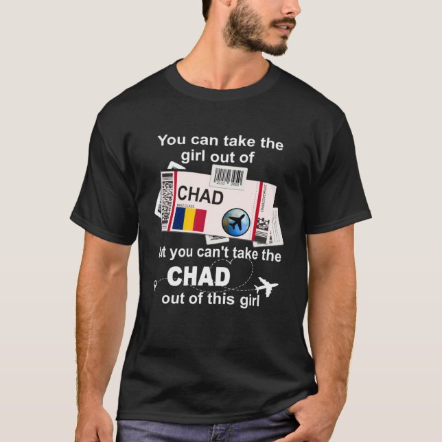 Chad Boarding Pass  Chad Girl  Chad T-Shirt (Vorderseite)