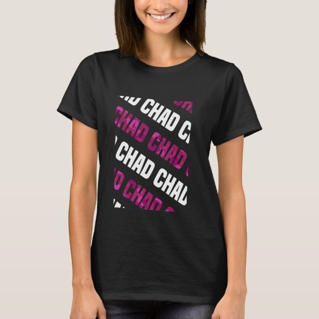 Chad Camouflage Pattern Pink Camouflage T-Shirt (Vorderseite)