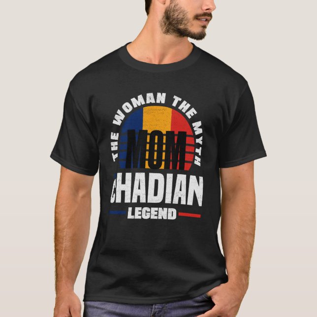 Chad Chadian Chad Flag Mothers Day T-Shirt (Vorderseite)