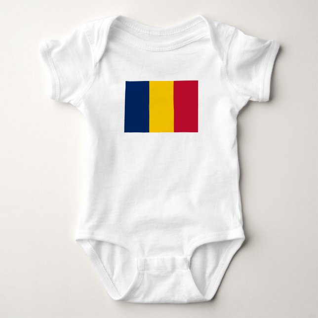 Chad Flag Baby Strampler (Vorderseite)