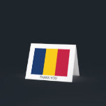 Chad Flag Dankeskarte<br><div class="desc">Patriotische Flagge des Tschad.</div>