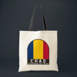 Chad Flag Emblem gestört Vintag Tragetasche<br><div class="desc">Das Emblem des Tschad,  das die Flagge und das Wappen zeigt,  ist in Not.</div>