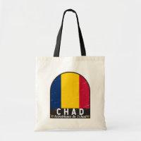 Chad Flag Emblem gestört Vintag