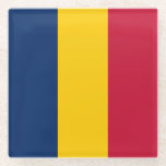 Chad Flag Glasuntersetzer<br><div class="desc">Patriotische Flagge des Tschad.</div>