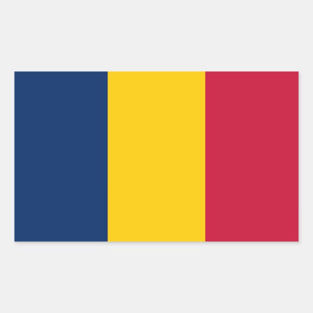 Chad Flag Rechteckiger Aufkleber (Vorderseite)