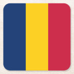 Chad Flag Rechteckiger Pappuntersetzer<br><div class="desc">Patriotische Flagge des Tschad.</div>