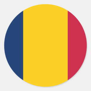 Chad Flag Runder Aufkleber