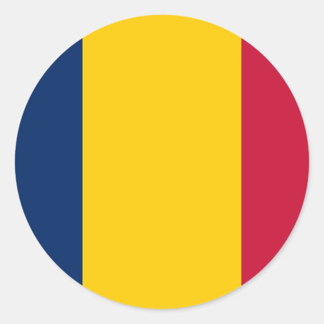 Chad Flag Runder Aufkleber (Vorderseite)