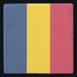 Chad Flag Steinuntersetzer<br><div class="desc">Patriotische Flagge des Tschad.</div>