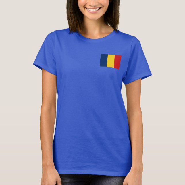 Chad Flag und Map dk T - Shirt (Vorderseite)