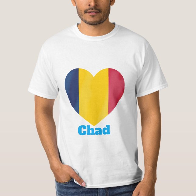 Chad Heart Flag T - Shirt (Vorderseite)