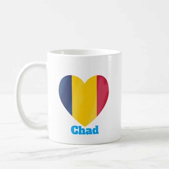 Chad Herz Flag Kaffeetasse (Links)