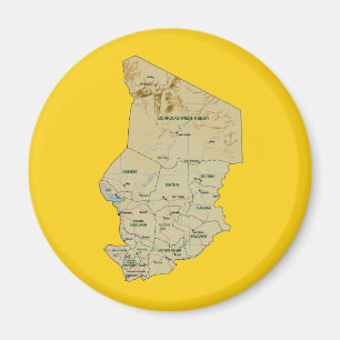 Chad Map Magnet