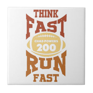 Chad Powers - Think Fast Run Fast - Vintage Retro Fliese