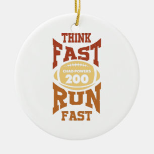 Chad Powers - Think Fast Run Fast - Vintage Retro Keramik Ornament
