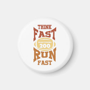 Chad Powers - Think Fast Run Fast - Vintage Retro Magnet