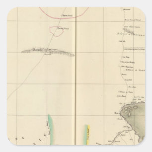 Chad See-Region, Afrika Quadratischer Aufkleber