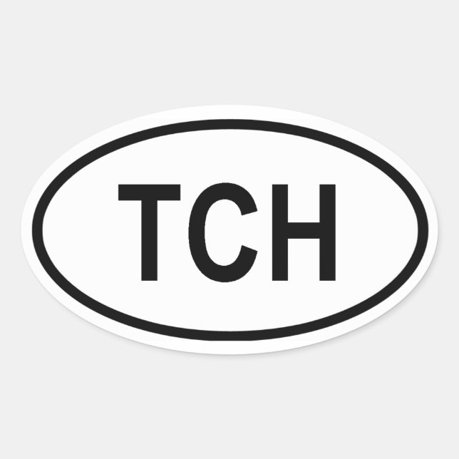 Chad "TCH" Ovaler Aufkleber (Vorderseite)