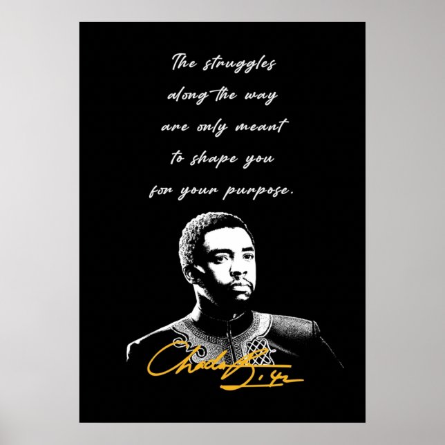 Chadwick Boseman Inspirational Poster (Vorne)