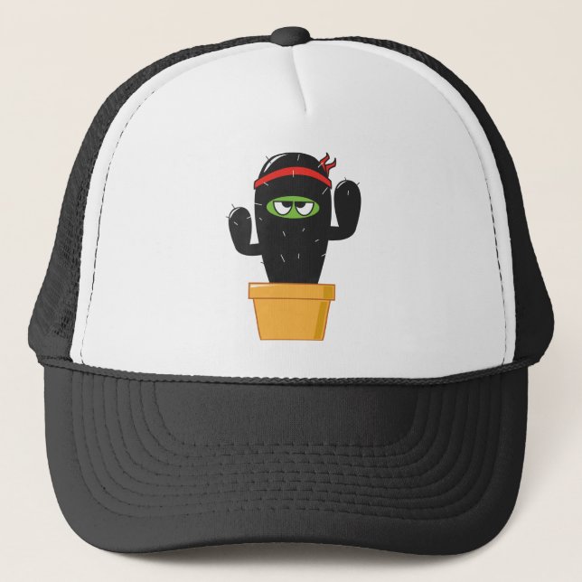 Chadwick der Cantankerous Kaktus Truckerkappe (Vorderseite)