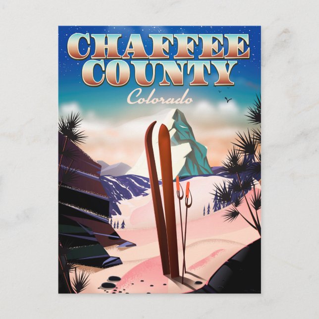 Chaffee Landkreis, Colorado Skipposter. Postkarte (Vorderseite)