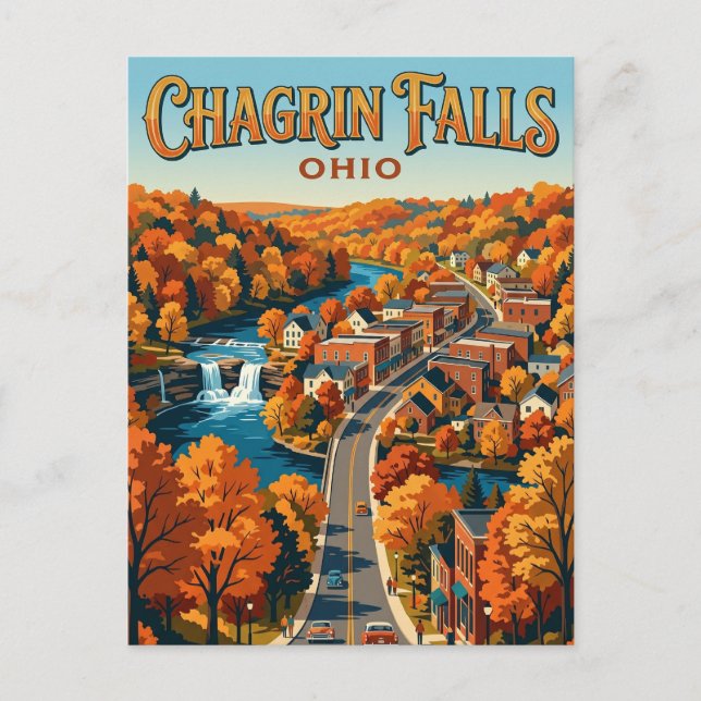 Chagrin Falls USA Postkarte (Vorderseite)