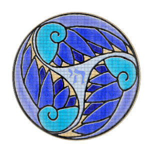 Chai Art Nouveau Mosaic Charcuterie Board Schneidebrett