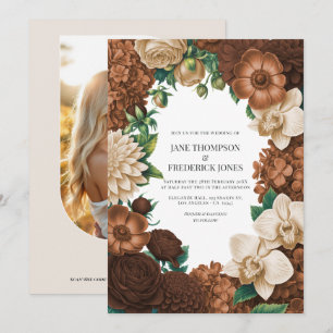 Chai Latte, Burnished Copper und Coffee Quartz Einladung