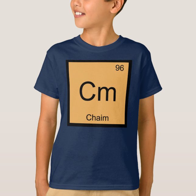 Chaim Name Chemistry Element Periodische Tabelle T-Shirt (Vorderseite)