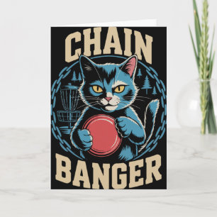 Chain Nger Disc Golf Cat Humor _2 Karte