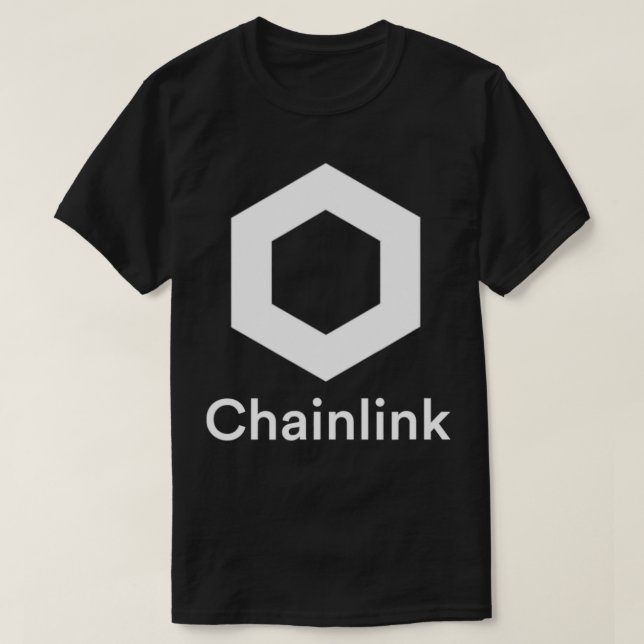 Chainlink LINK Logo, Chainlink Crypto Logo Blockch T-Shirt (Design vorne)