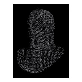 Chainmail Warrior Hood Poster