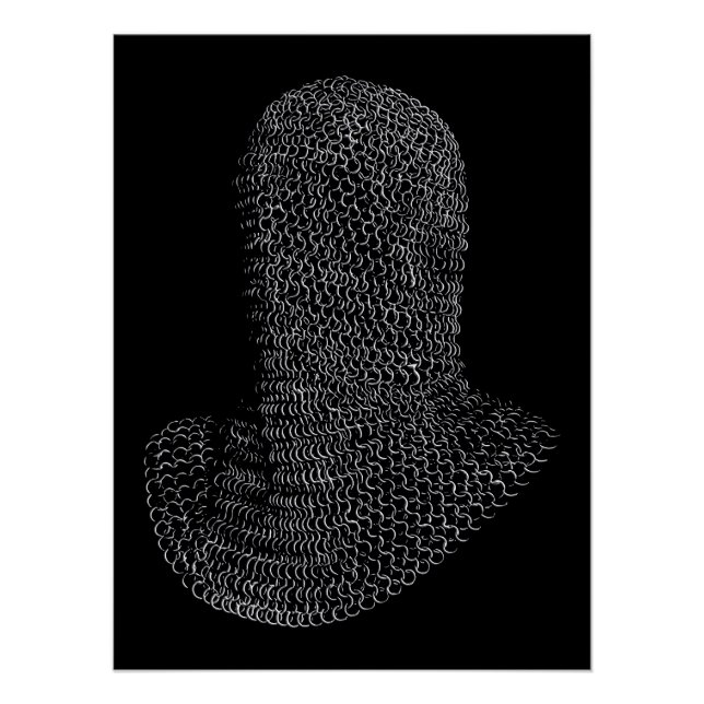Chainmail Warrior Hood Poster (Vorderseite)