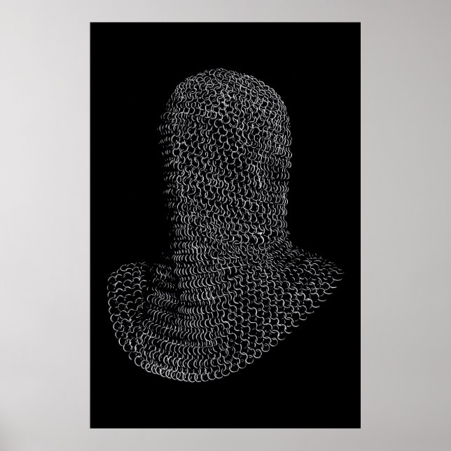 Chainmail Warrior Hood Poster (Vorne)