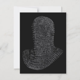 Chainmail Warrior Hood Postkarte