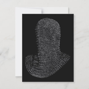 Chainmail Warrior Hood Postkarte