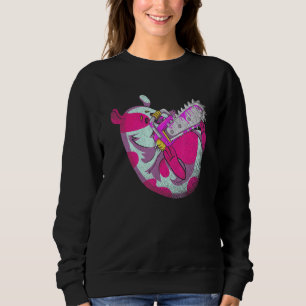 Chainsaw Beängstigend Vaporwave 90er Jahre Art Ani Sweatshirt