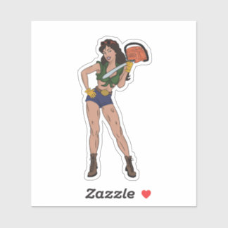 Chainsaw Betty Vinyl Sticker wetgerproof