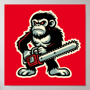 Chainsaw Chimp Poster